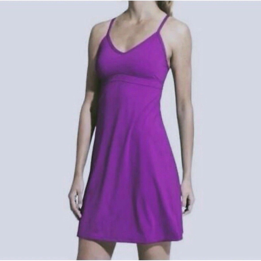 Athleta Shorebreak Fuchsia Swim Dress Womens Size S Beach Pool‎ Athletic Modest